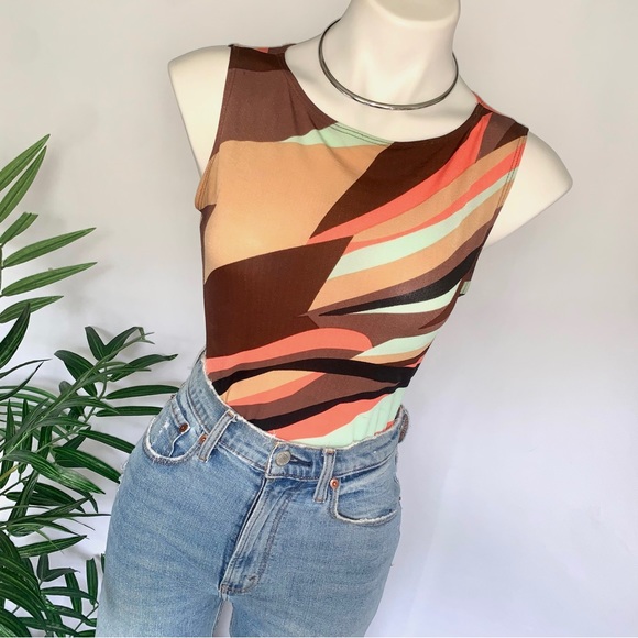 y 2 k :: Vintage Unique Y2K Abstract Mod Top - Picture 2 of 10